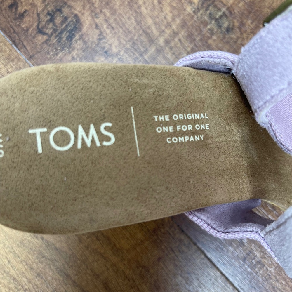 Toms - Ibiza Platform Heel Burnished Lilac‎ Heritage Canvas - Size 9 - Picture 15 of 17